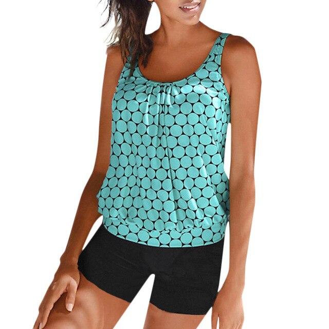 swimwear women 2019 tankini 2 Piece Printed Tops Bottoms Bikini Set Swimsuits Swimwear Sexy bathing suit maillot de bain femme