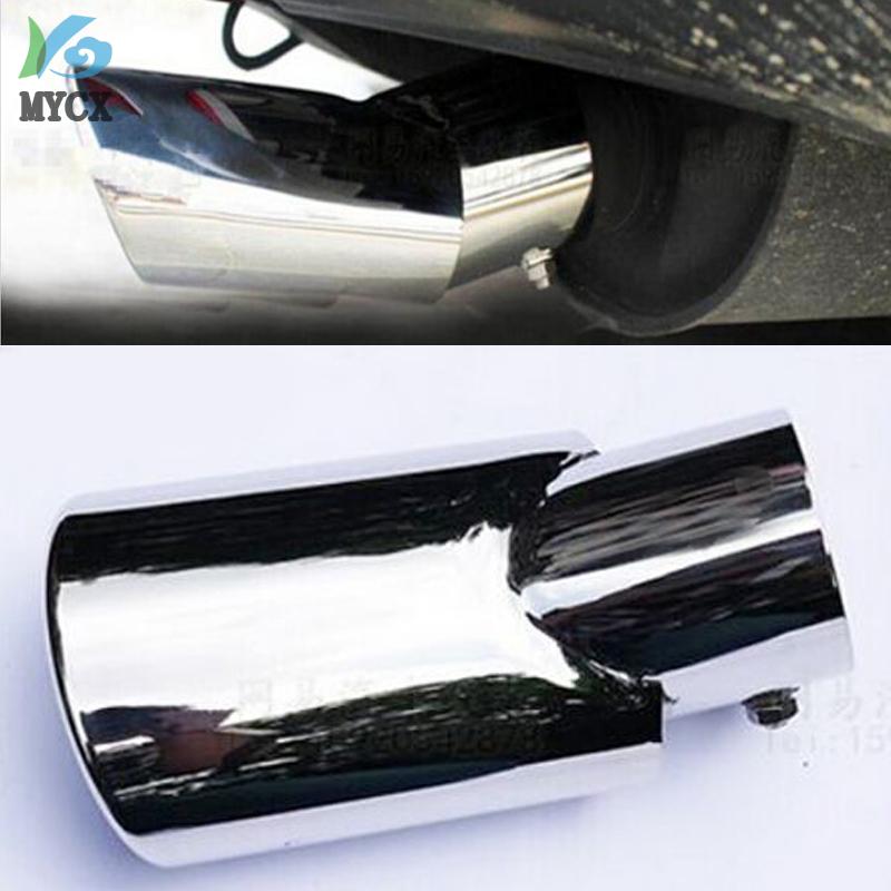 For toyota Land Cruiser Prado FJ150 FJ 150 2014 2015-2017 Stainless Chrome Tail End Pipe Exhaust Muffler Tip Trim 1pcs/set