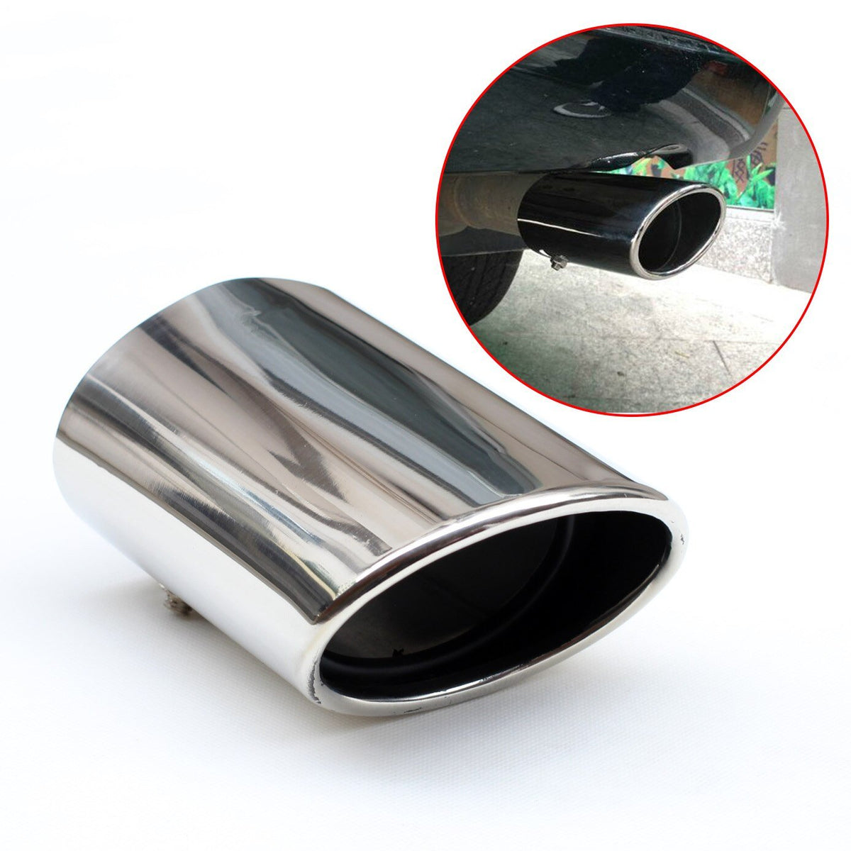 Stainless Steel Tail Exhaust Fit For Land Cruiser Prado 2010-2017 Accessories Muffler Rear End Pipe Tailpipe Cover Decoration