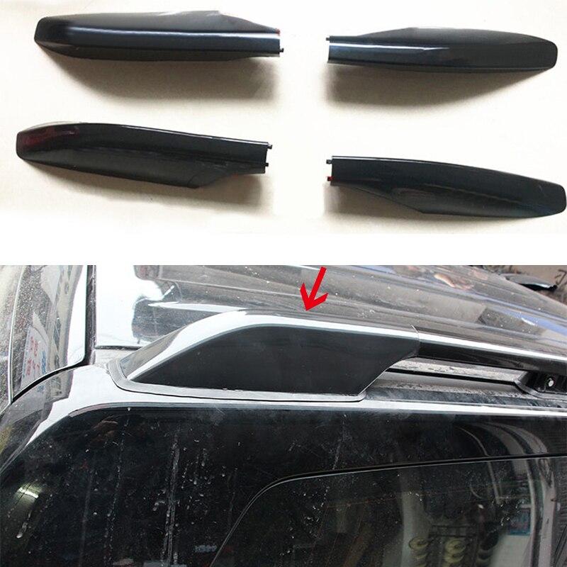 For Toyota Land Cruiser Prado FJ120 2003-2009 ABS Roof Rack Rail End Protection Cover Shell 4pcs Car Styling