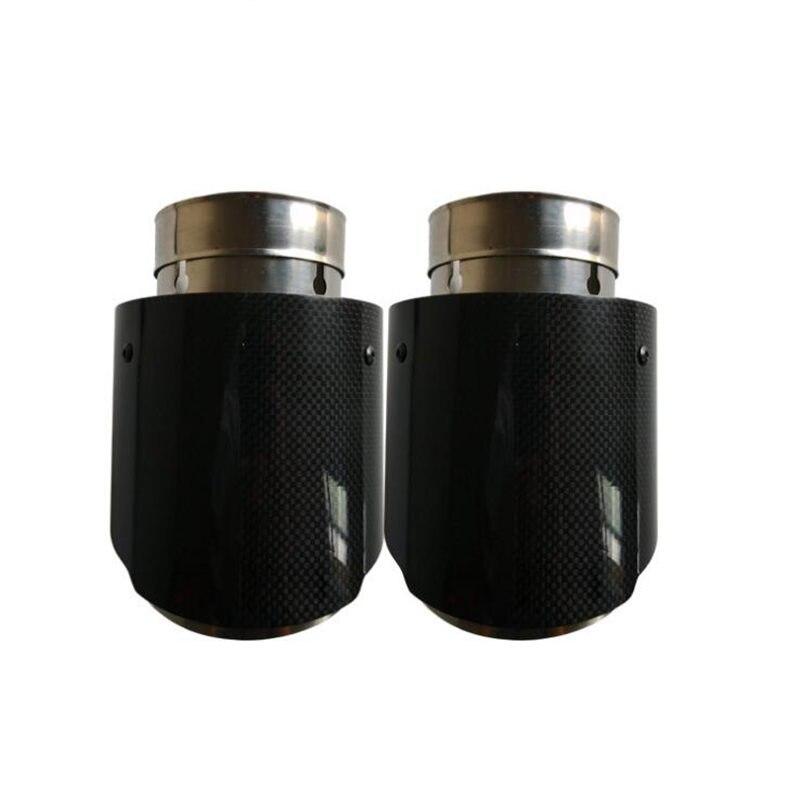 TOP Quality Car 304 Stainless Car Carbon Fiber Exhaust End Pipes Single Muffler Tips For Land Rover Range Rover Evoque Mazda CX5