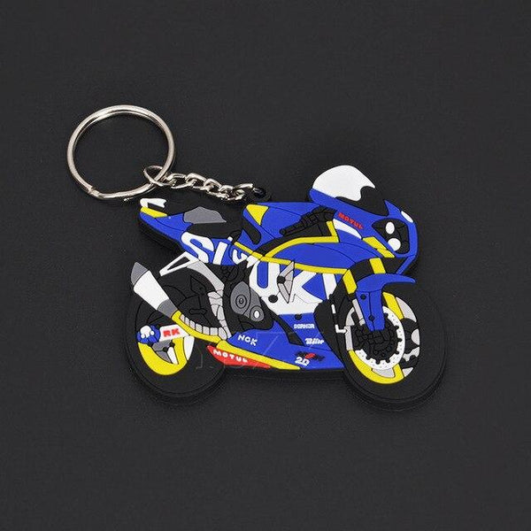 Fashion Motorcycle Model Rubber Keychain Key Ring Keyring Key Chain For Yamaha Kawasaki Suzuki BMW Honda GSX-R VR 46 Styling