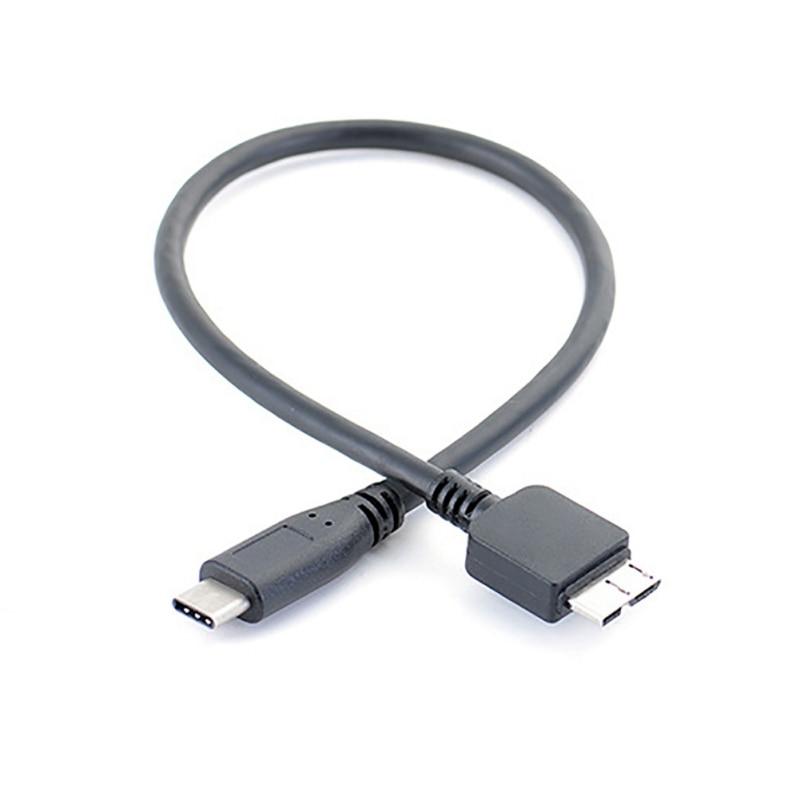 0.3M USB 3.1 Type C to USB 3.0 Micro B Cable Connector Adapter For Hard Drive Smartphone Mobile Phone PC