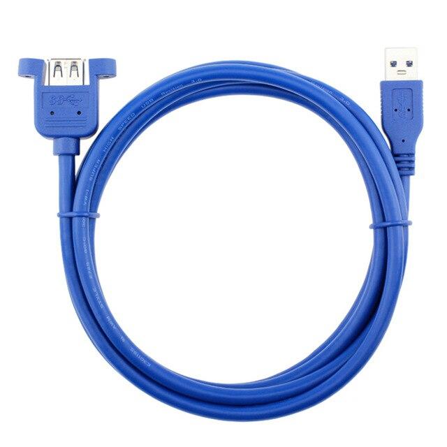 EGRINCY USB3.0 Extension Cable USB 3.0 Cable Male to Female Data Sync With Screw Panel Mount Connector For PC Printer Hard Disk
