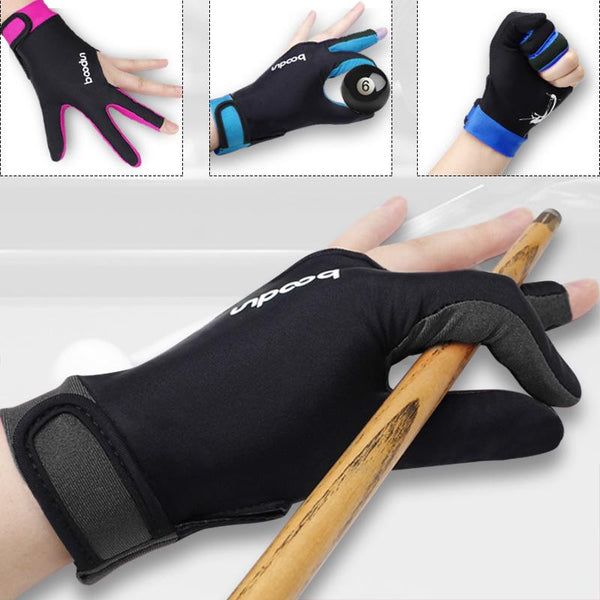 1 Piece Either Hands Billiard Pool Shooters 3 Fingers Gloves 4colors Billiard Gloves Snooker Gloves Billiard Accessories