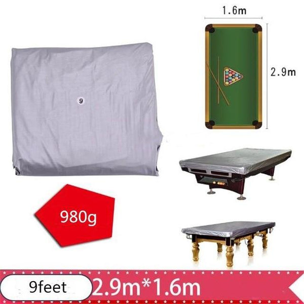Mounchain PVC Table Billiard Cover Rip Resistant Oxford Cloth Pool Table Billiard Cover