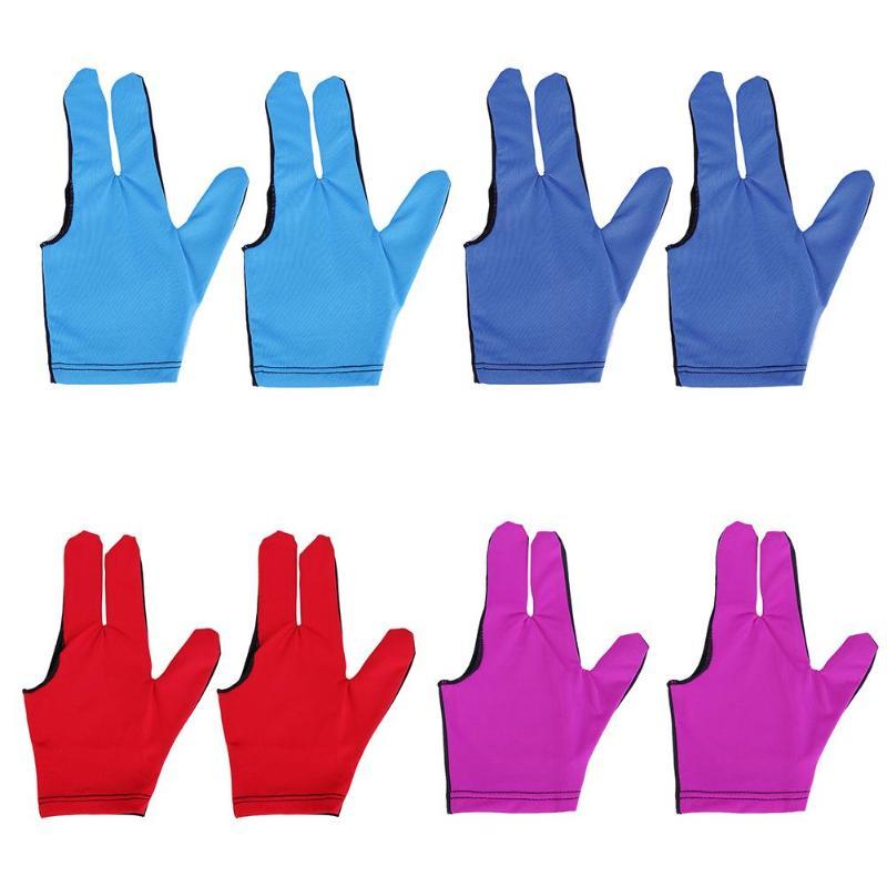 6pcs Cue Billiard Pool Shooters 3 Fingers Left hand Gloves Nine-ball French Billiard Gloves Chinese Snooker Billiard Accessories
