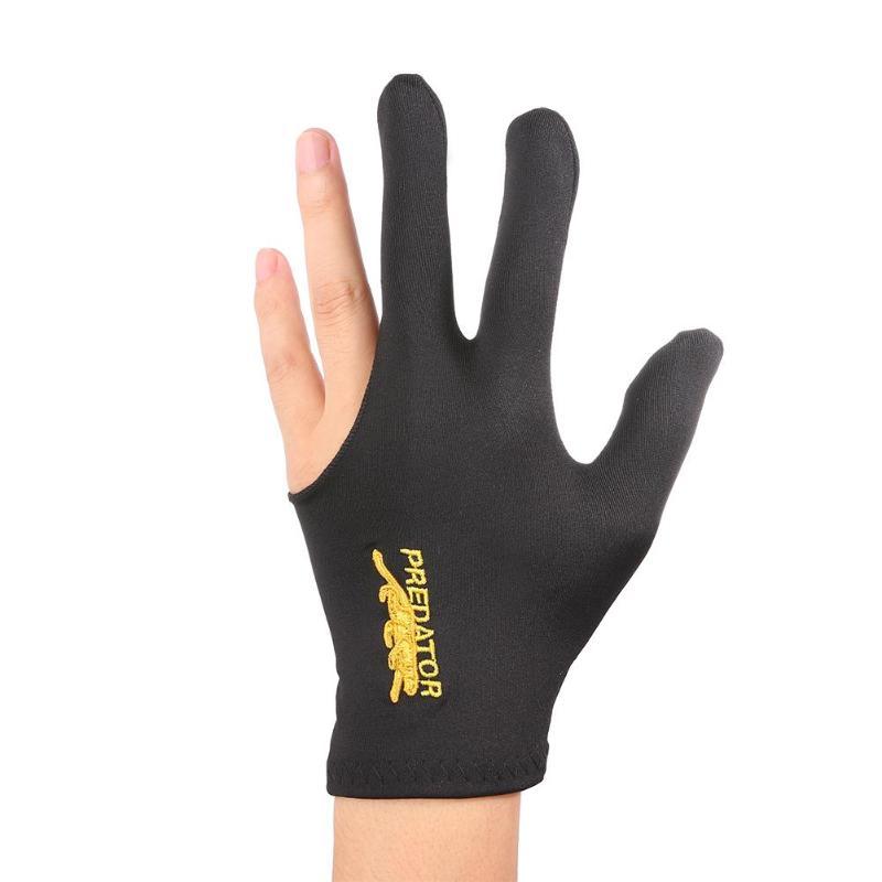 Snooker Billiard Cue Glove Spandex Left Hand Open Three Finger Glove Accessory for Unisex Lycra Fabrics Embroidery Wholesale