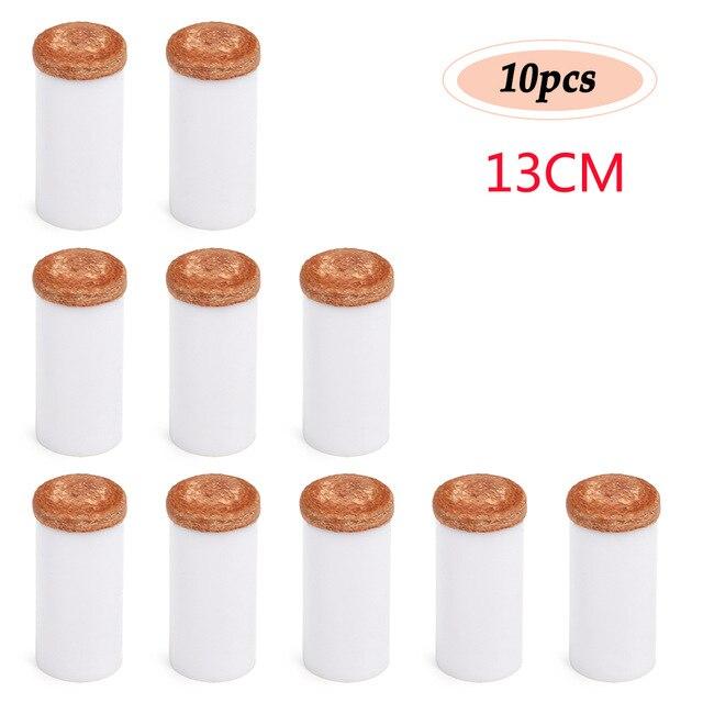 10PCS Pool Cue Tips Professional Snooker Supplies Hard Plastic Cue Stick Ferrules Billiard Cue Head 12MM / 13MM