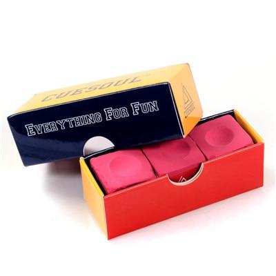 Cuesoul 3pcs/set Snooker Billiard Chalk Pool Cue Chalk Oil Dry Billiard No-slip Chalk Pink Green Blue Yellow