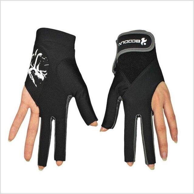 1 Piece Boodun Billiard Pool Shooters 3 Fingers Left Hands Gloves Lycra Billiard Glove Snooker instruments Billiard Accessories