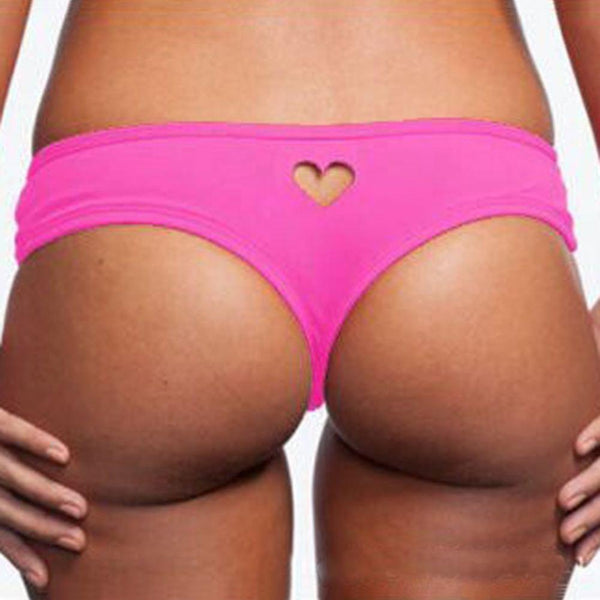 Bikini Bottom Bathing Beach Swimwear Briefs Thong Women's Swimming Suit Sexy Hollow Heart