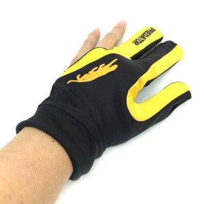 Cue Billiard Pool Shooters 3 Fingers Gloves RED and YELLOW billiard gloves snooker gloves high quality billiard accessories