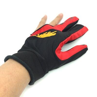Cue Billiard Pool Shooters 3 Fingers Gloves RED and YELLOW billiard gloves snooker gloves high quality billiard accessories