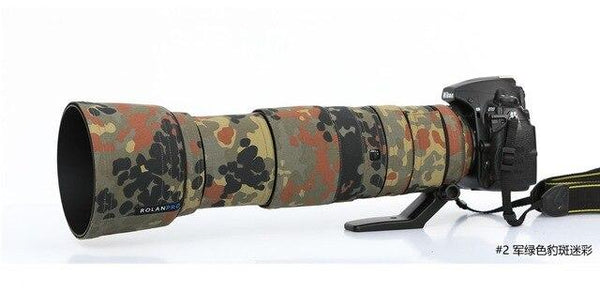 ROLANPRO Camera Lens Coat Camouflage AF-S 200-500mm f/5.6E ED VR Lens protective case guns clothing For Nikon