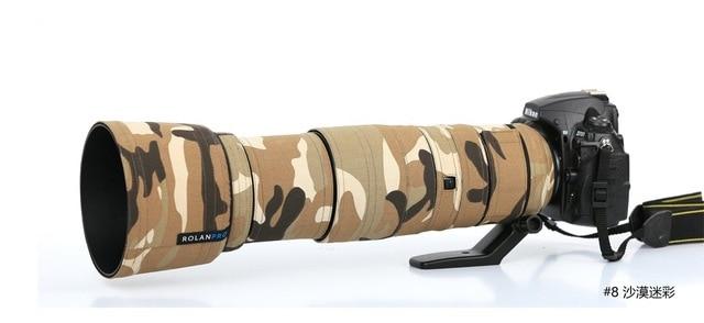 ROLANPRO Camera Lens Coat Camouflage AF-S 200-500mm f/5.6E ED VR Lens protective case guns clothing For Nikon