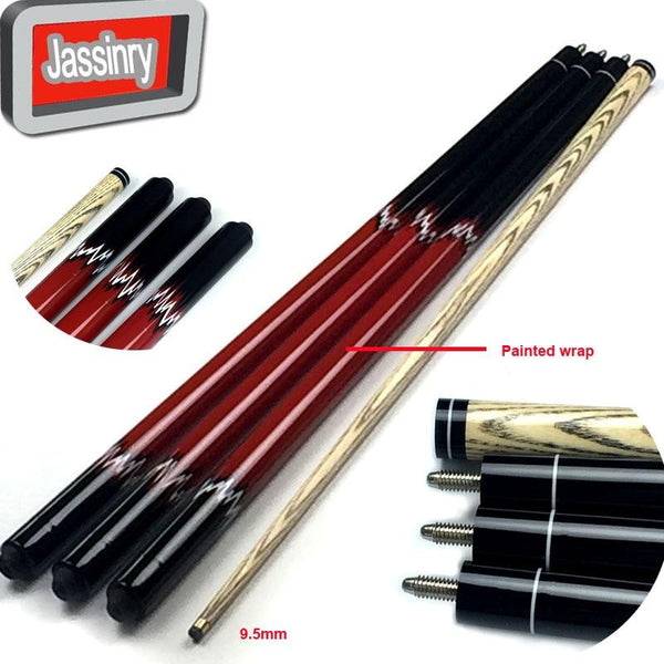 free shipping SC004 red Snooker ball arm cues 9.5mm rubber wood Pool cues in 1/2 split Joint painted wrap Billiards accessories