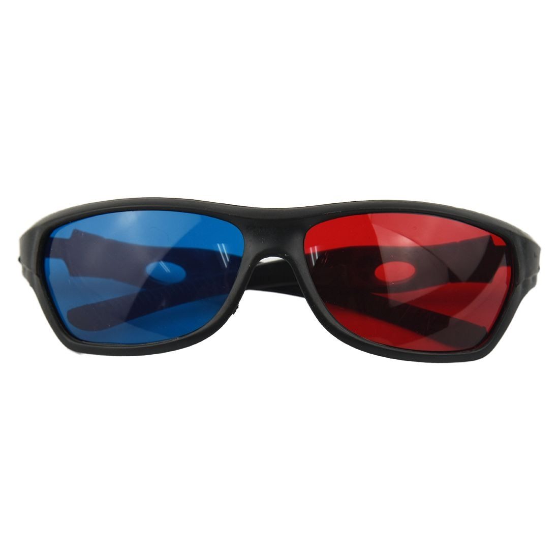 HOT-Fasdga 3D Plastic glasses/VR glasses Red-blue Anaglyph Simple style 3D Glasses 3D movie game DVD vision(Extra Upgrade Style)