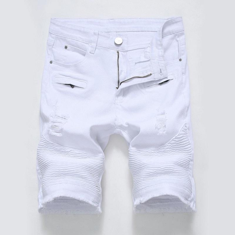 2018 New Dropshipping Mens Denim Shorts Summer Casual Slim Fit Short High Quality Ripped Hole Jeans Shorts For Male Plus Size