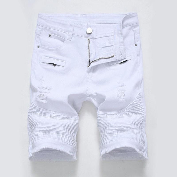 2018 New Dropshipping Mens Denim Shorts Summer Casual Slim Fit Short High Quality Ripped Hole Jeans Shorts For Male Plus Size