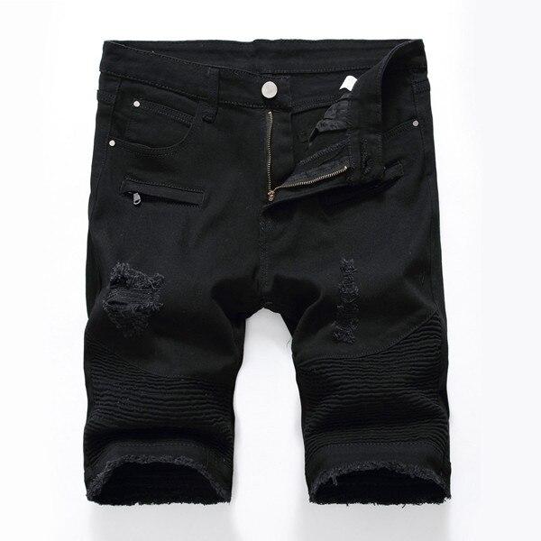 2018 New Dropshipping Mens Denim Shorts Summer Casual Slim Fit Short High Quality Ripped Hole Jeans Shorts For Male Plus Size