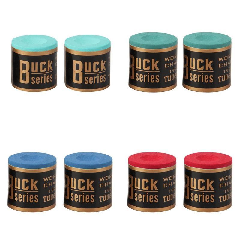 New 2pcs/set Billiard Chalks Pool Cue Stick Chalk Snooker Billiard Accessories Easy Powder Billiard Chalk Wholesale 4 Colors