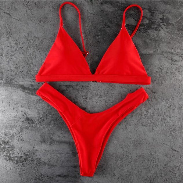 Hirigin Women Bikinis Set Pushed Up Paded Bra Women Swimwear Back Adjustable Hasp Swimsuits Women Bathing Suits Beachwear