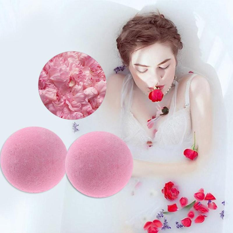 1pc Bath Salt Ball Body Skin Whiten Relax Stress Relief Bubble Shower Bombs 5color Toiletries christmas gift Skin Care