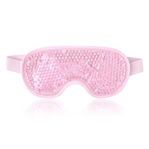 New Gel Eye Mask Reusable Beads for Hot Cold Therapy Soothing Relaxing Beauty Gel Eye Mask Sleeping Ice Goggles Sleeping Mask