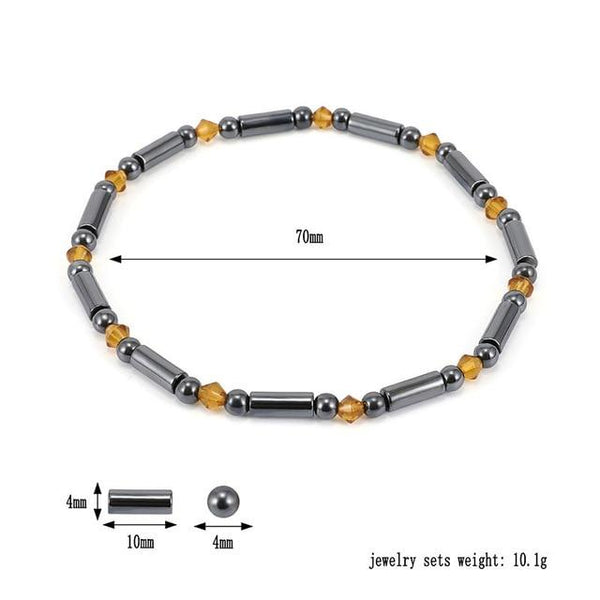 Weight Loss Hematite Magnet Anklet Colorful Stone Magnetic Therapy Bracelet Chain Anklet Weight Loss Product Body Slim Jewelry
