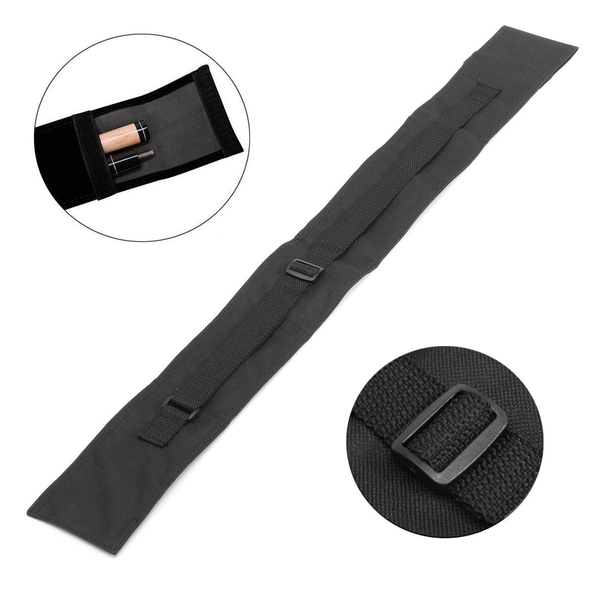 32.5"/83cm Pool Cue Bag for 1/2 Billiard Stick Storage Fishing Rod Case Black Snooker Billiard Accessories