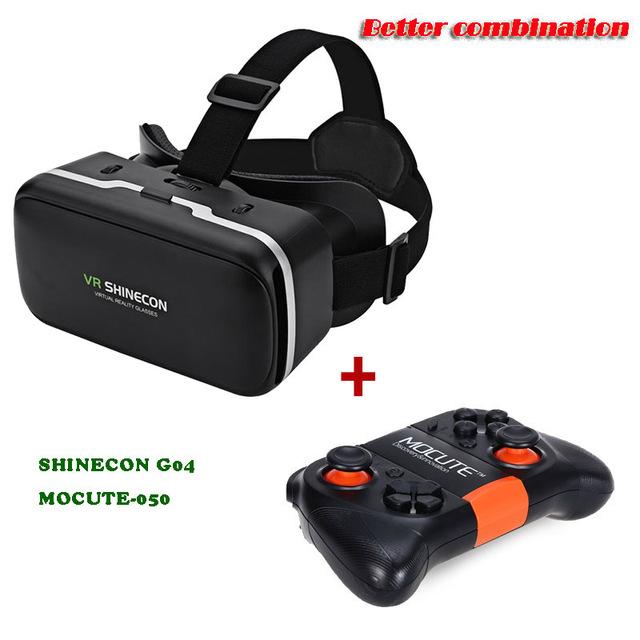 VR SHINECON G04 Virtual Reality Headset 3D VR Glasses for 4.7-6.0 inches Android iOS Smart Phones