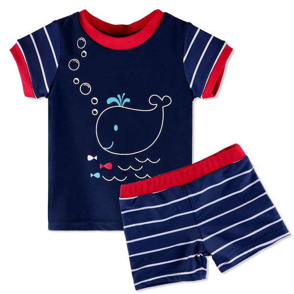 Cute UPF50+Lycra Short Sleeve Baby Swimsuit for Boys Girls 3M-6Y Summer Swimwear Kids Toddler Swimming Suit Surfing Beachwear
