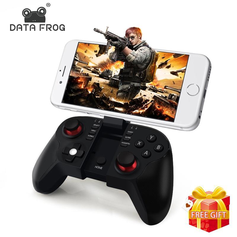 Data Frog VR Bluetooth Android Gamepad Wireless Joystick Controller For PC Smart TV Mini Gaming Gamepads
