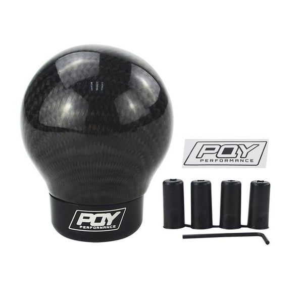 VR - Real Carbon Fiber Aluminum Gear knob Manual Transmission Aluminum PQY Gear Shift Knob For Honda VW BMW W/ PQY sticker GSK07