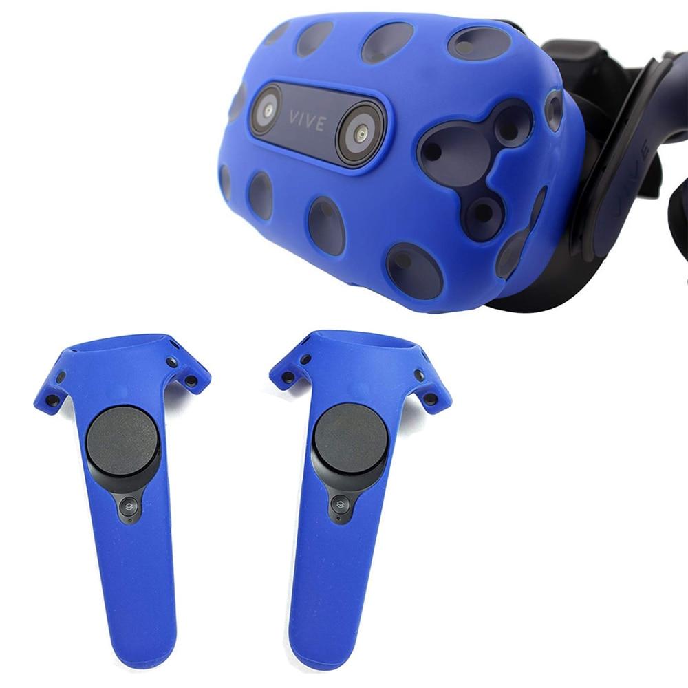 For HTC VIVE PRO VR Virtual Reality Headset Silicone Rubber VR Glasses Helmet Controller Handle Case Shell Silicone Case Cover