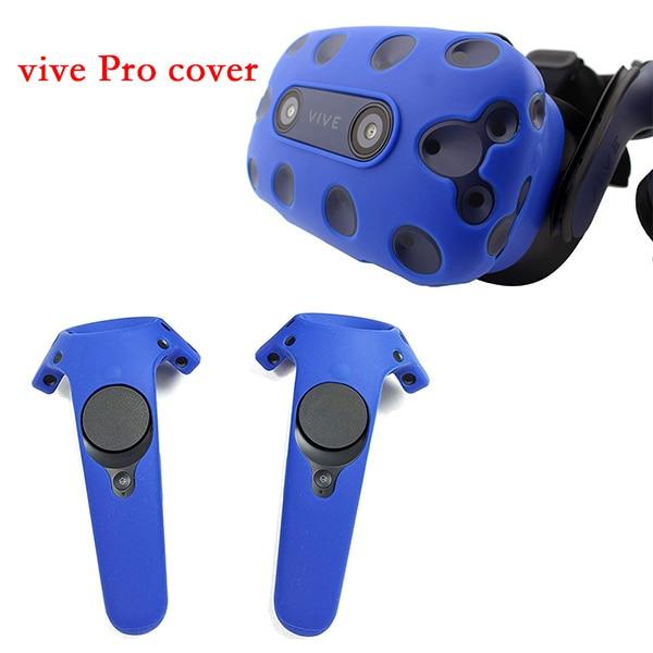 For HTC VIVE PRO VR Virtual Reality Headset Silicone Rubber VR Glasses Helmet Controller Handle Case Shell Silicone Case Cover