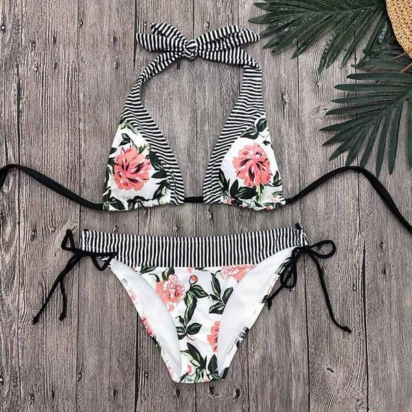 2019 Sexy Bikini Swimwear Women Swimsuit Push Up Biquini Brazilian Bikini Set Tie Up Summer Beach Wear Print Bathing Suit Female