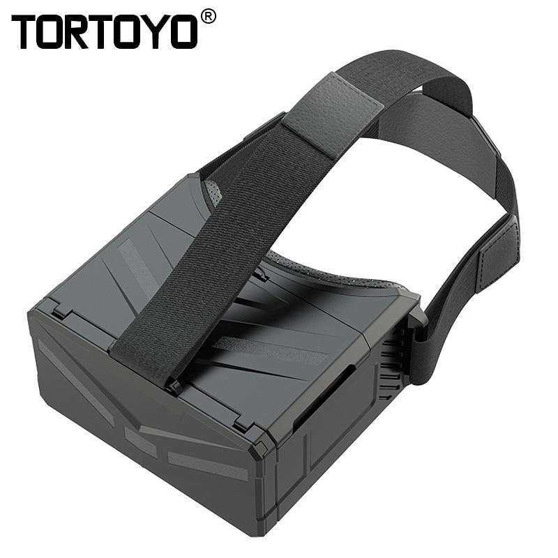 TORTOYO Smart Augmented Reality Helmet AR Glasses Immersive IMAX Private Cinema Movie Game Panoramic Video for 4.7-6" Smartphone
