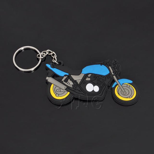 Motorcycle Model Rubber Keychain Key Ring Keyring Key Chain For Yamaha Kawasaki Suzuki BMW Honda GSX-R VR 46 Styling Accessories