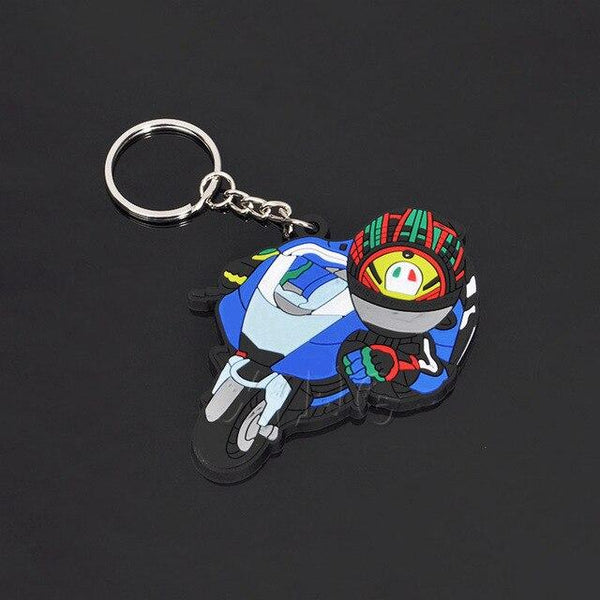 Motorcycle Model Rubber Keychain Key Ring Keyring Key Chain For Yamaha Kawasaki Suzuki BMW Honda GSX-R VR 46 Styling Accessories