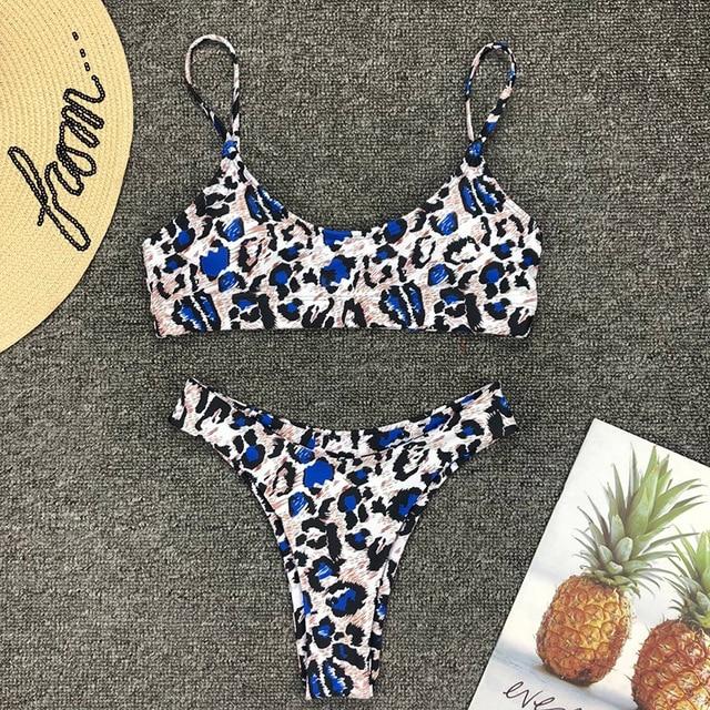 Sexy Snake Print Bikini 2019 Swimwear Women Thong Brazilian Bikinis Set Swimsuit Swimming for Bathing Suit maillot de bain femme