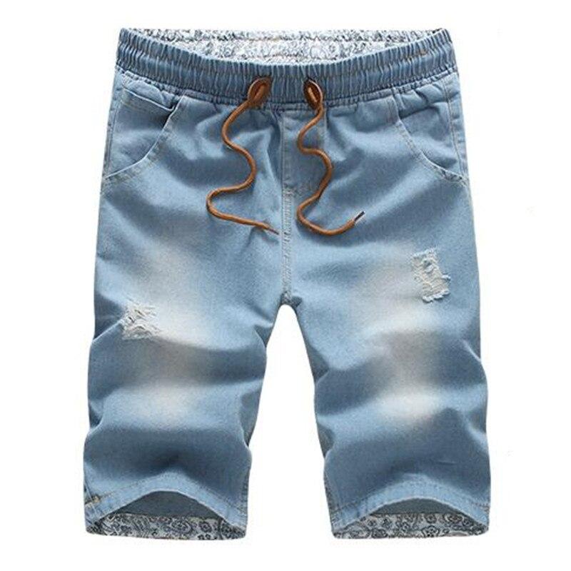 2019 New Fashion Leisure Mens Ripped Short Jeans Brand Clothing Summer 98% Cotton Shorts Breathable Tearing Denim Shorts Male
