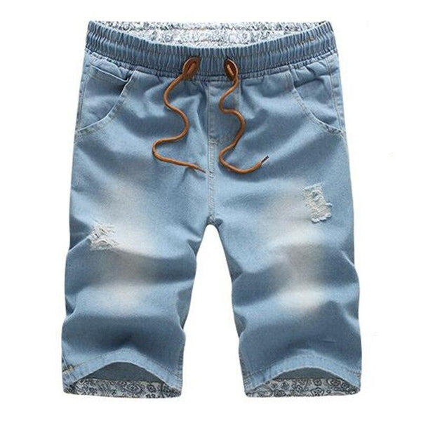 2019 New Fashion Leisure Mens Ripped Short Jeans Brand Clothing Summer 98% Cotton Shorts Breathable Tearing Denim Shorts Male