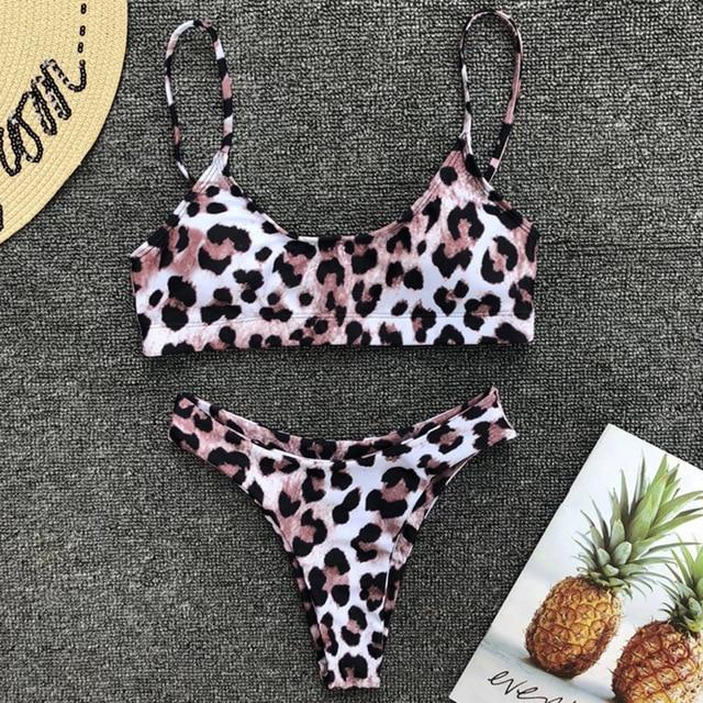 Sexy Snake Print Bikini 2019 Female Swimsuit Women Swimwear Thong Push Up Bikinis Set High Waist Swimming Suits for Bathing Suit