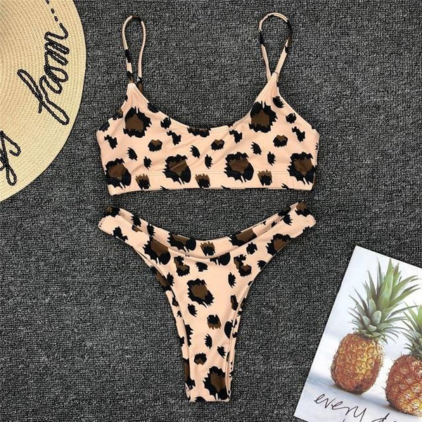 Sexy Snake Print Bikini 2019 Female Swimsuit Women Swimwear Thong Push Up Bikinis Set High Waist Swimming Suits for Bathing Suit