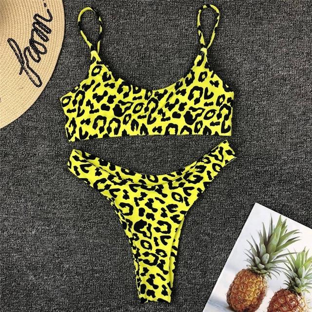 Sexy Snake Print Bikini 2019 Female Swimsuit Women Swimwear Thong Push Up Bikinis Set High Waist Swimming Suits for Bathing Suit