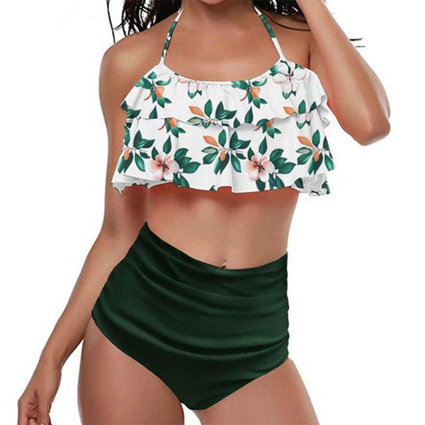 Swimwear Women Bikini 2019 Mujer High Waist Swimsuits Ruffles Bikinis Swimming Suit For Womens Push Up Bathing Suits Biquini