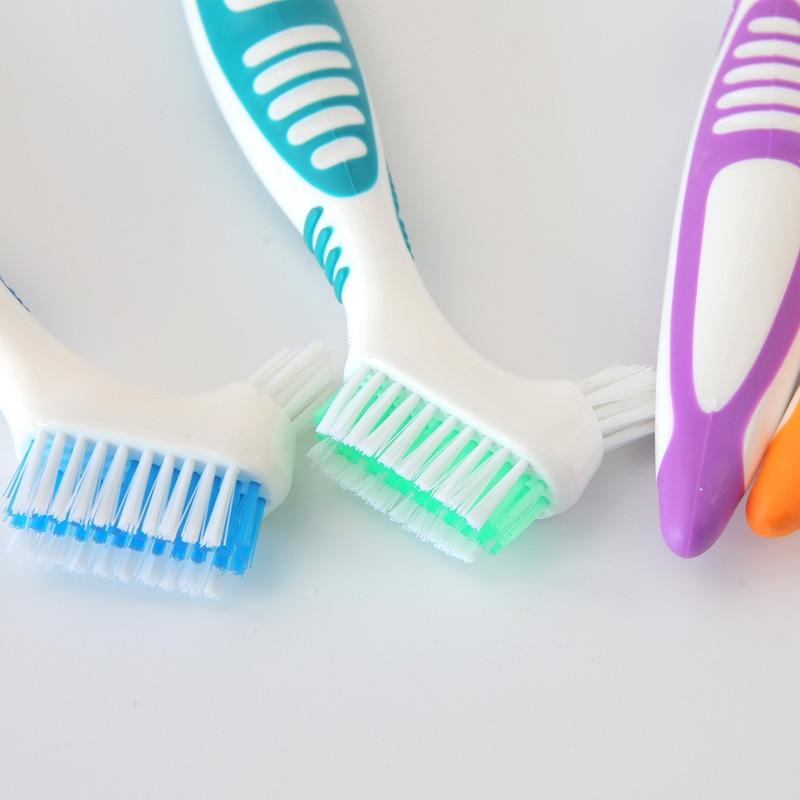 Teeth Whitening ,Denture Cleaning Brush Multi-Layered Bristles False Teeth Brush Oral Care Tool