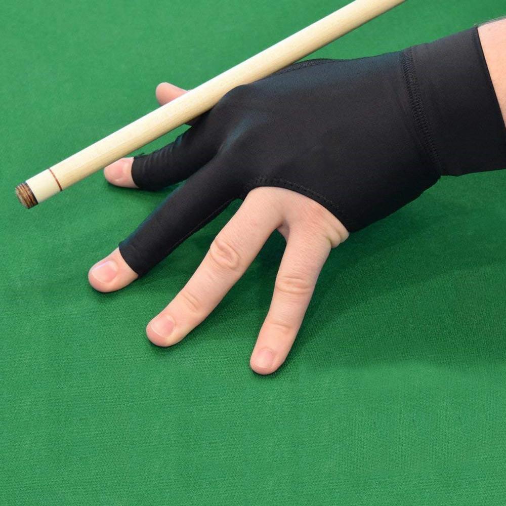 1pc Spandex Snooker Billiard Cue Glove Left Hand Open Three Finger Glove Men Women Snooker Balls Pool Fitness Accessories 100